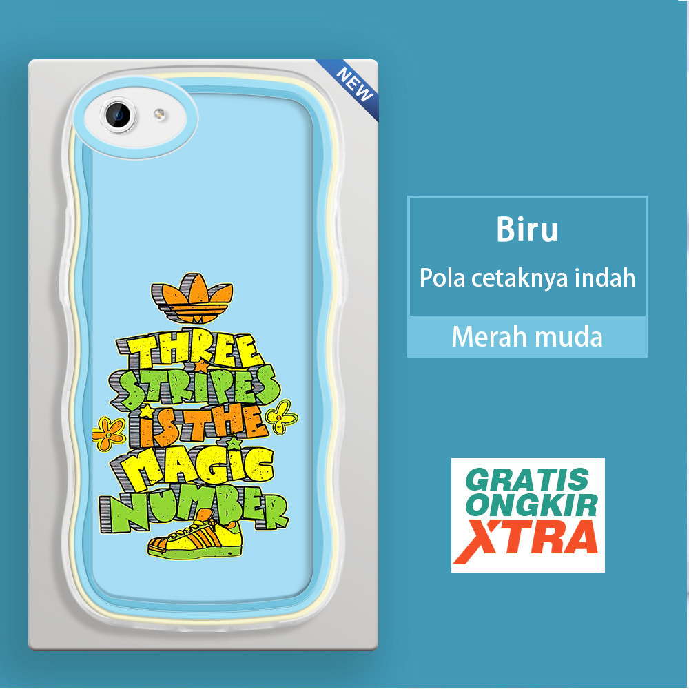 Jasouwe OPPO F1S F3 F5 PLUS F7 YOUTH F11 PRO lite F9 A3 A7X Realme 2 Pro เคสโทรศัพท์แฟชั่น Adidas ป้