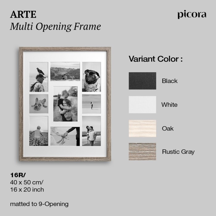 ล่าสุด Picora Arte Multi Opening Frame 40X50Cm 16R/9Op Wall Photo Frame