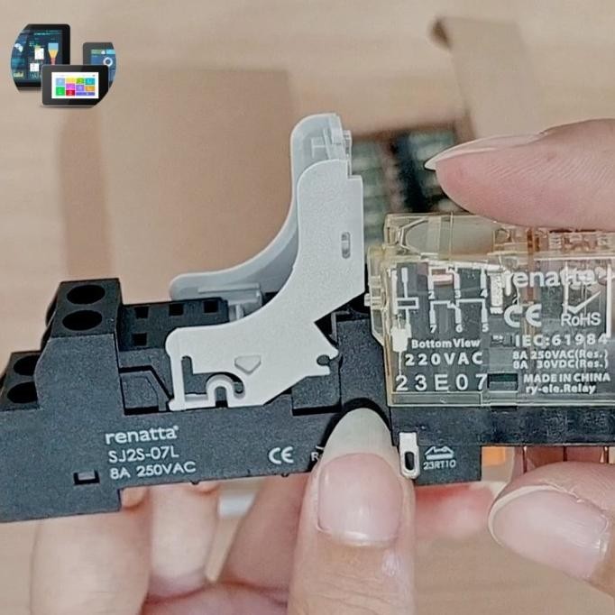 รีเลย์ Rj2S-Cl-A220 + ซ็อกเก็ต Sj2S-07L คุณภาพสูง