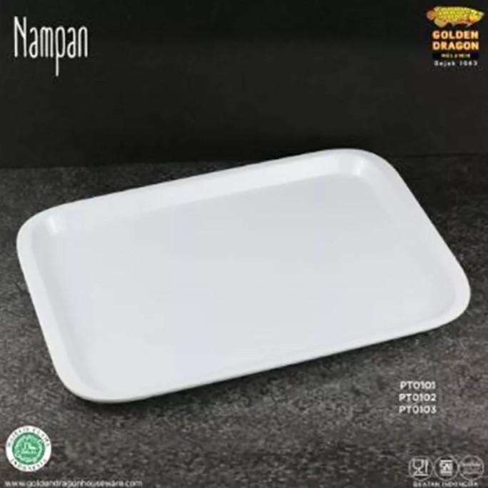 ถาดกล่องขาวเมลามีน PT01 PT0102 PT0103 มังกรทอง GT