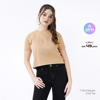  เสื้อยืดครอปท็อป Camellia Mocca 1B000