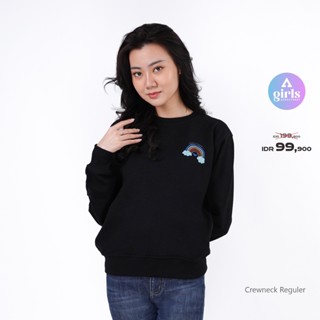 ใหม่!! Crewneck Aero เสื้อกันหนาว หลากสีสัน สีดํา 1EA01