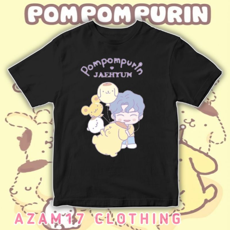 Pompompurin x Jaehyun Nct Dreams x Sanrio Children & 39;s เสื้อผ้าเสื้อยืดชื่อฟรีชายหญิงเสื้อผ้า