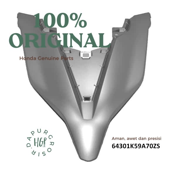 VARIO 150 NEW LED LAMP COVER, FRONT (MA CR SI) - 64301K59A70ZS