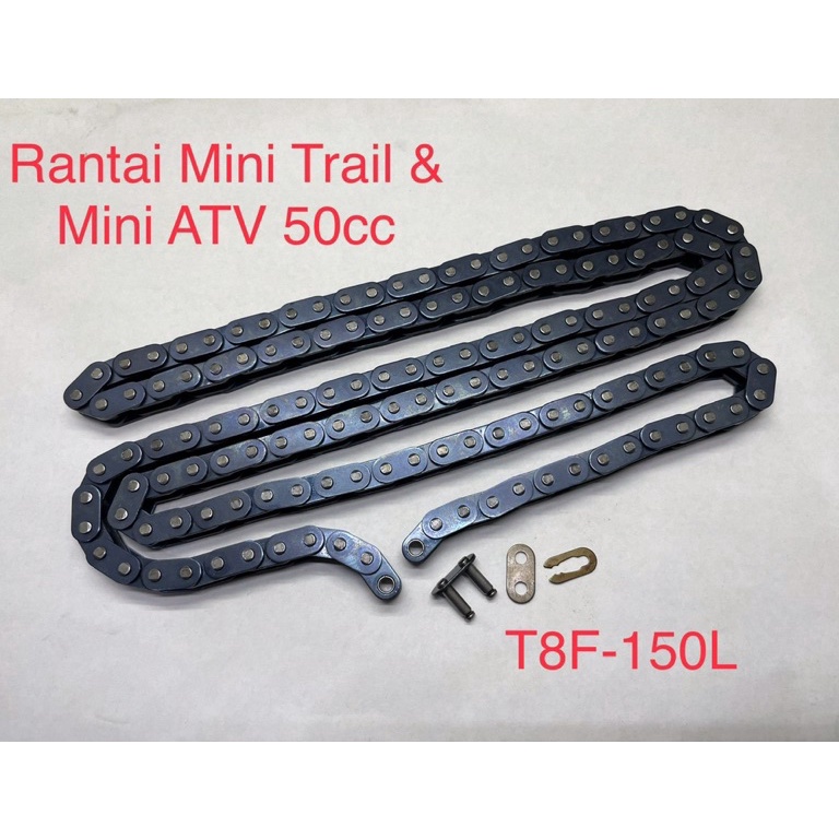 HOT Heavy Duty Chain T8F - 150L สีดํา + 50cc Mini Trail Connection & 50cc Mini ATV