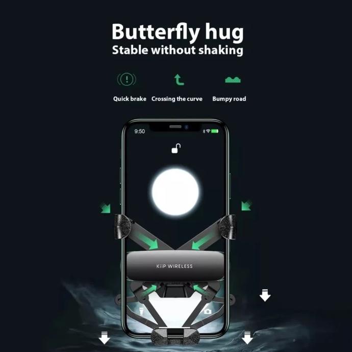 พร้อม Kiip Qit02 Car Holder Phone Stand Gravity Mount Ac Air Vent Car จัดส่งฟรี