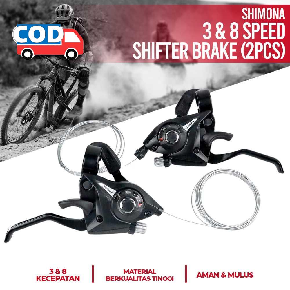 ตัวควบคุมความเร็วเกียร์จักรยาน Speed Shifter 8 ความเร็ว 2 ชิ้น ที่จับเบรกจักรยาน