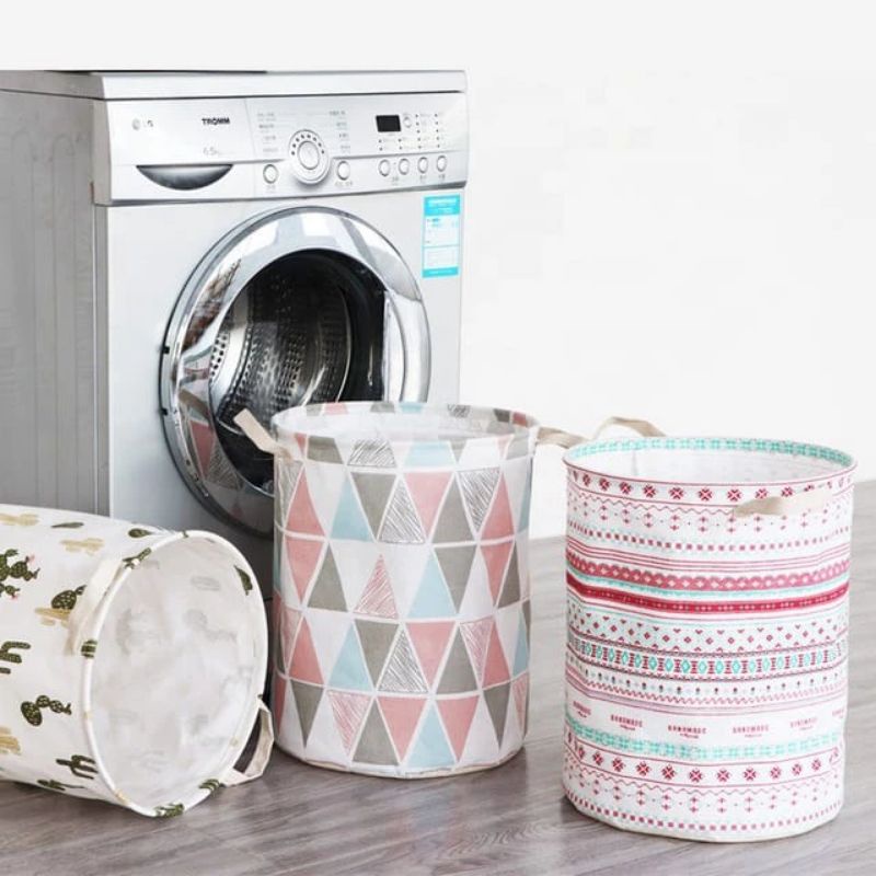 LAUNDRY BASKET - FOLDABLE DIRTY CLOTHES BASKET - LAUNDRY BAG CANVAS