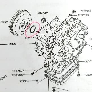 อะไหล่ซีลแปลง Matic CVT Nissan Elgrand E52 ของแท้ (Nissan Parts Core Gallery)