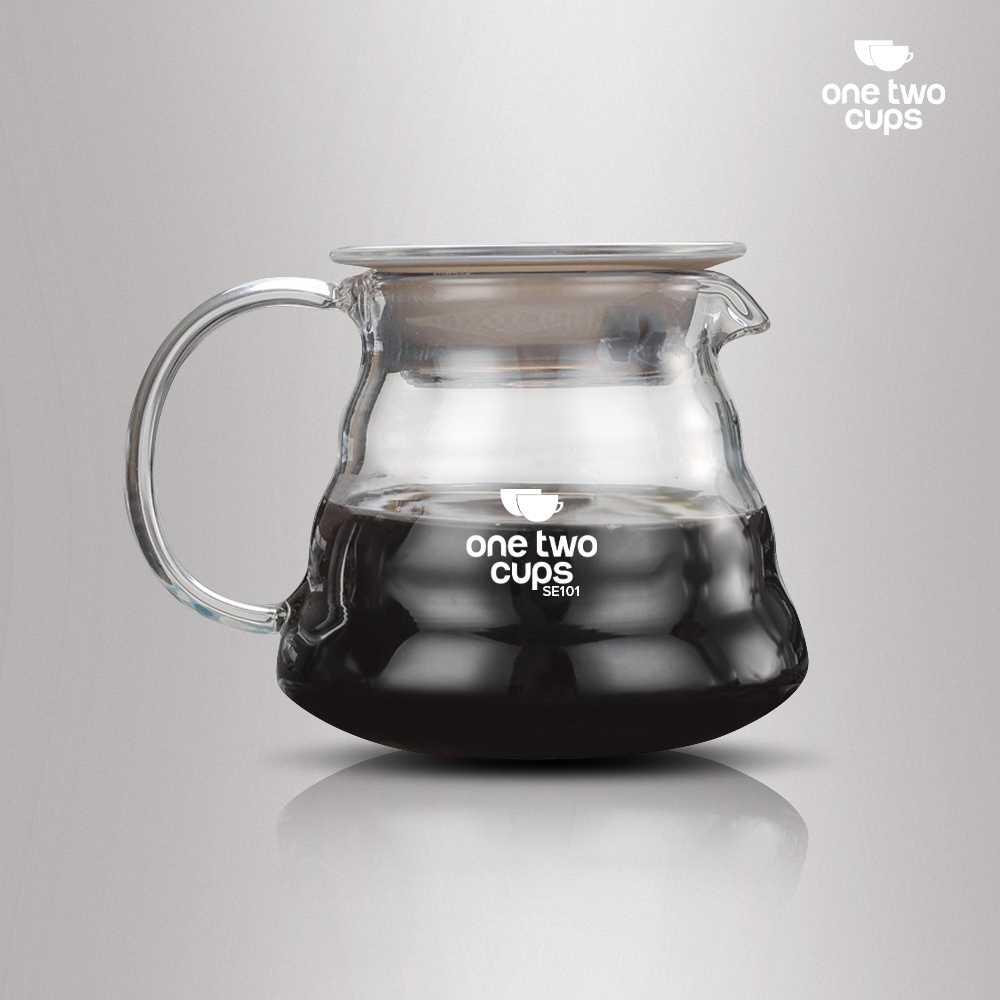 Original One Two Cups Coffee Server V60 Drip Pour Over Borosilicate Glass - SE101