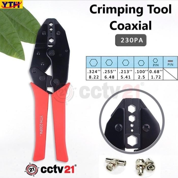 กล้องวงจรปิด BNC YTH 230PA HEXAGONAL CRIMPING TOOL PLIERS คุณภาพดีที่สุด