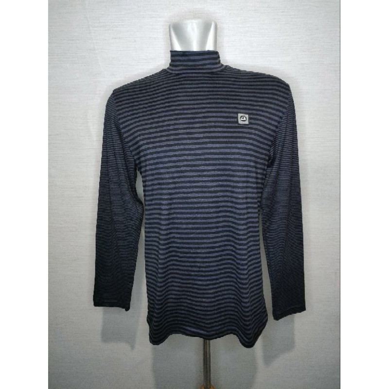 Long Sleeve Komont เสื้อกีฬาตัวยาวลายทางสีดํา