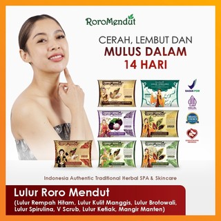 𝐑𝐎𝐑𝐎 𝐌𝐄𝐍𝐃𝐔𝐓 Lulur Herbal Organik HALAL BPOM| Lulur Pencerah Anti Kusam Jerawat Kerutan Flek Hiatm Kusam