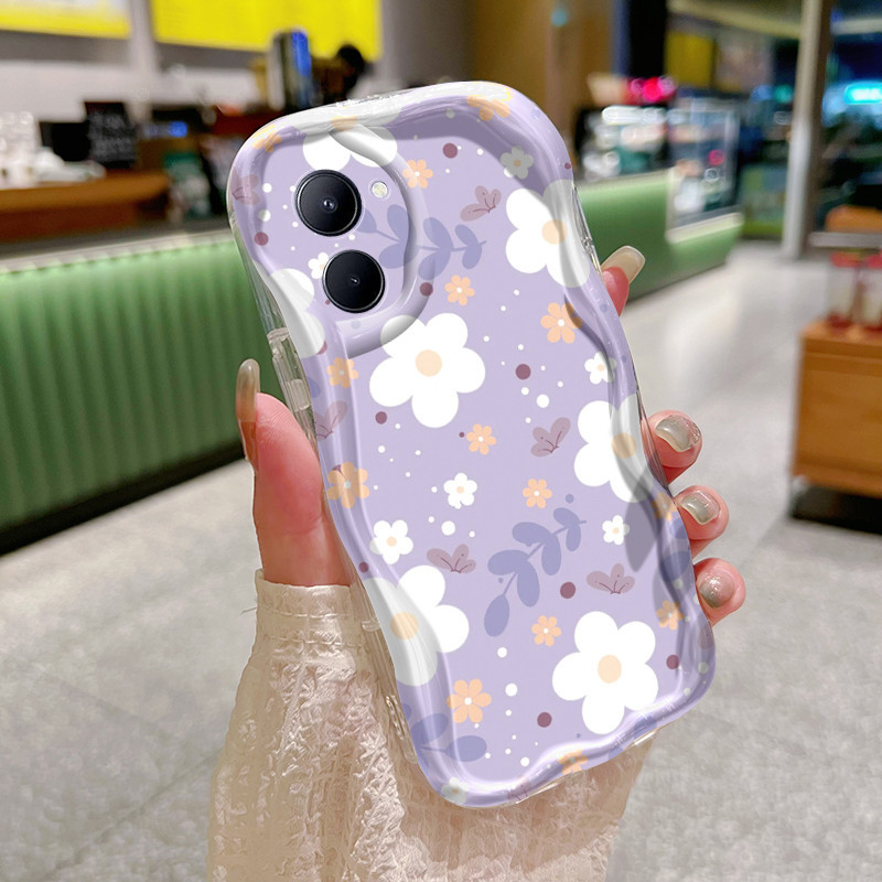 HP Realme C33 เคสโทรศัพท์การ์ตูนลายดอกไม้เคสเจลนุ่ม Softcase Silica Drop Prevention Ksing