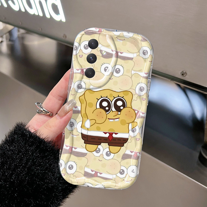 HP Samsung Galaxy A54 5G A34 5G A33 5G A53 5G A73 5G เคสฟองน้ําและปลาดาวรูปแบบโทรศัพท์มือถือปลอกใหม่