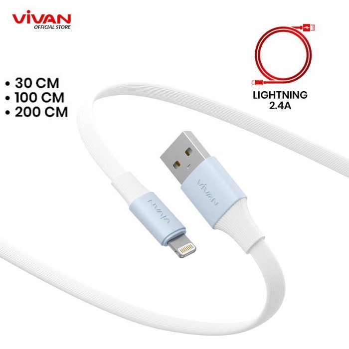 Vivan SL30 SL100 SL200 II Lightning Data Cable สาย Iphone 2.4A (30/200cm)