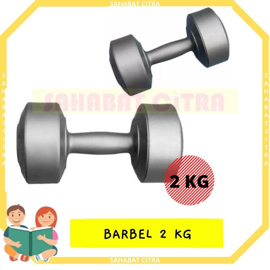 2 KG BARBEL / DUMBELL WEIGHT LIFTING EQUIPMENT พลาสติก