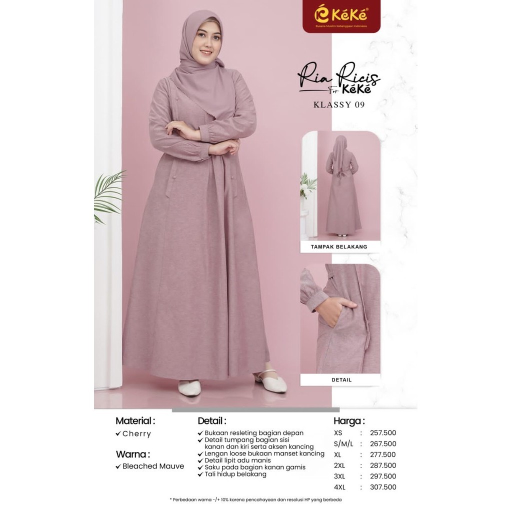 KLASSY 09 By KEKE / Gamis ผู้ใหญ่ / Gamis ธรรมดา / Gamis รายวัน