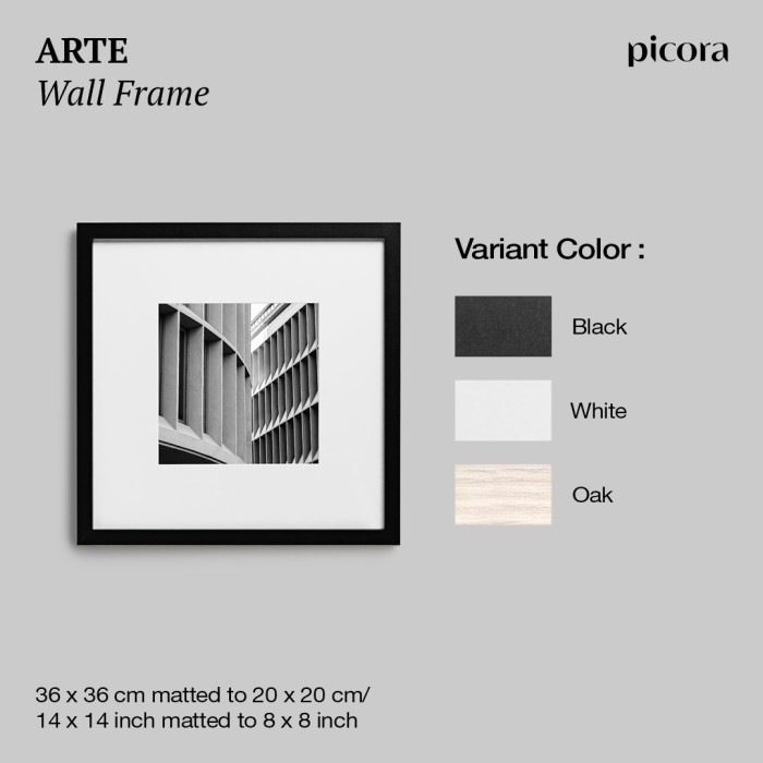 ล่าสุด Picora Arte Wall Frame Square 36X36Cm/20X20Cm Photo Frame