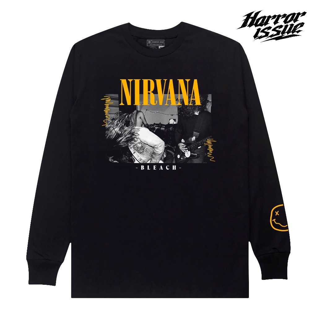 Horror Issue Nirvana แขนยาวสีดํา Unisex