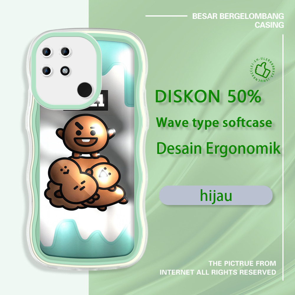 Jasouwe Realme 2 Pro Narzo 20 30 30A 20A 50 Pro 50i 50A Prime Q5 เคสโทรศัพท์ BT21 Baby shooky 3D BTS