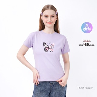  เสื้อยืด ลาย Iris Lilac 1B000