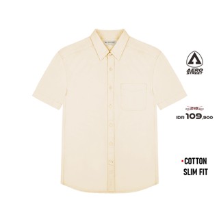  Parker Beige เสื้อเชิ้ต ผ้าฝ้าย ตัวสั้น สีเบจ สดใส QBAAA