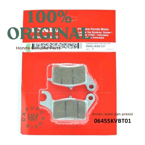 06455-KVB-T01 ผ้าเบรคหน้าสําหรับ Beat FI & Vario FI (Pad ชุด Fr) Original AMM Dispad - 06455KVBT01