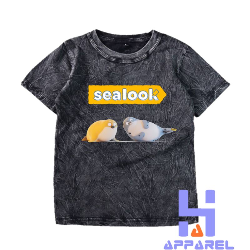 CHILDRENS CLOTHES เสื้อยืด WASHED SEALOOK CHILDRENS