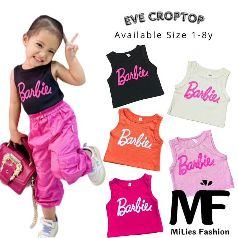 Milies - Eve Crop top/Girls Tank Tops/Girls Barbie Tank Tops/Girls Viral Tops/Girls Korean Fashion/Girls Fashion