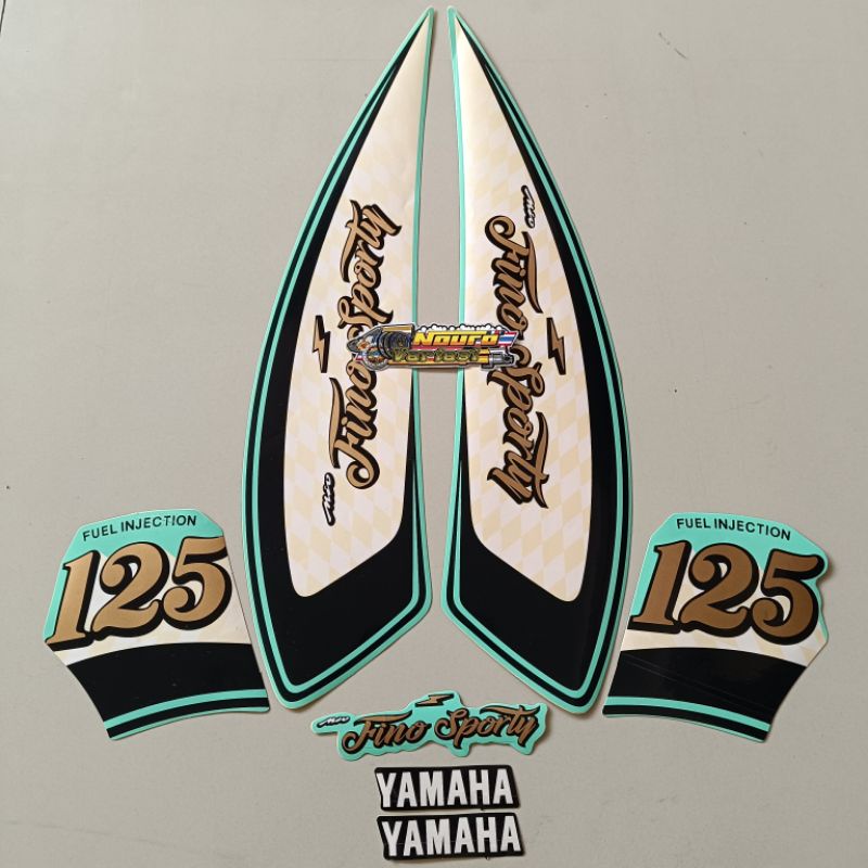 Striping Yamaha fino 125 2021 2022 คุณภาพรายการมาตรฐานสปอร์ตสีฟ้าอ่อน