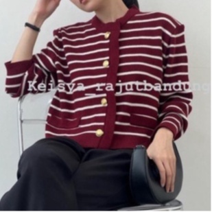 Keisya STRIPE CARDIGAN/KOREAN CARDIGAN KNIT CARDIGAN