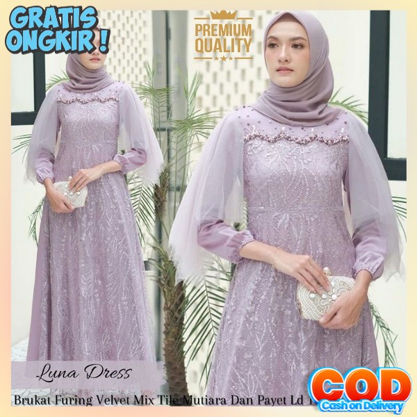 Ghsms แฟชั่น Eid เสื้อผ้า Wsnita Elegant Ganis Gamis Eid al-Fitr 2024 Gms Siaarii เกมล่าสุด Rmja Kek