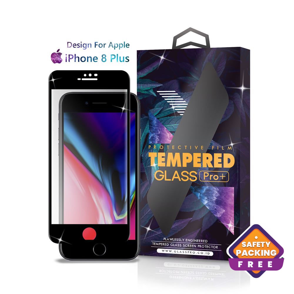 Glass Pro กระจกนิรภัย iPhone 8 Plus Full Cover - พรีเมี่ยม