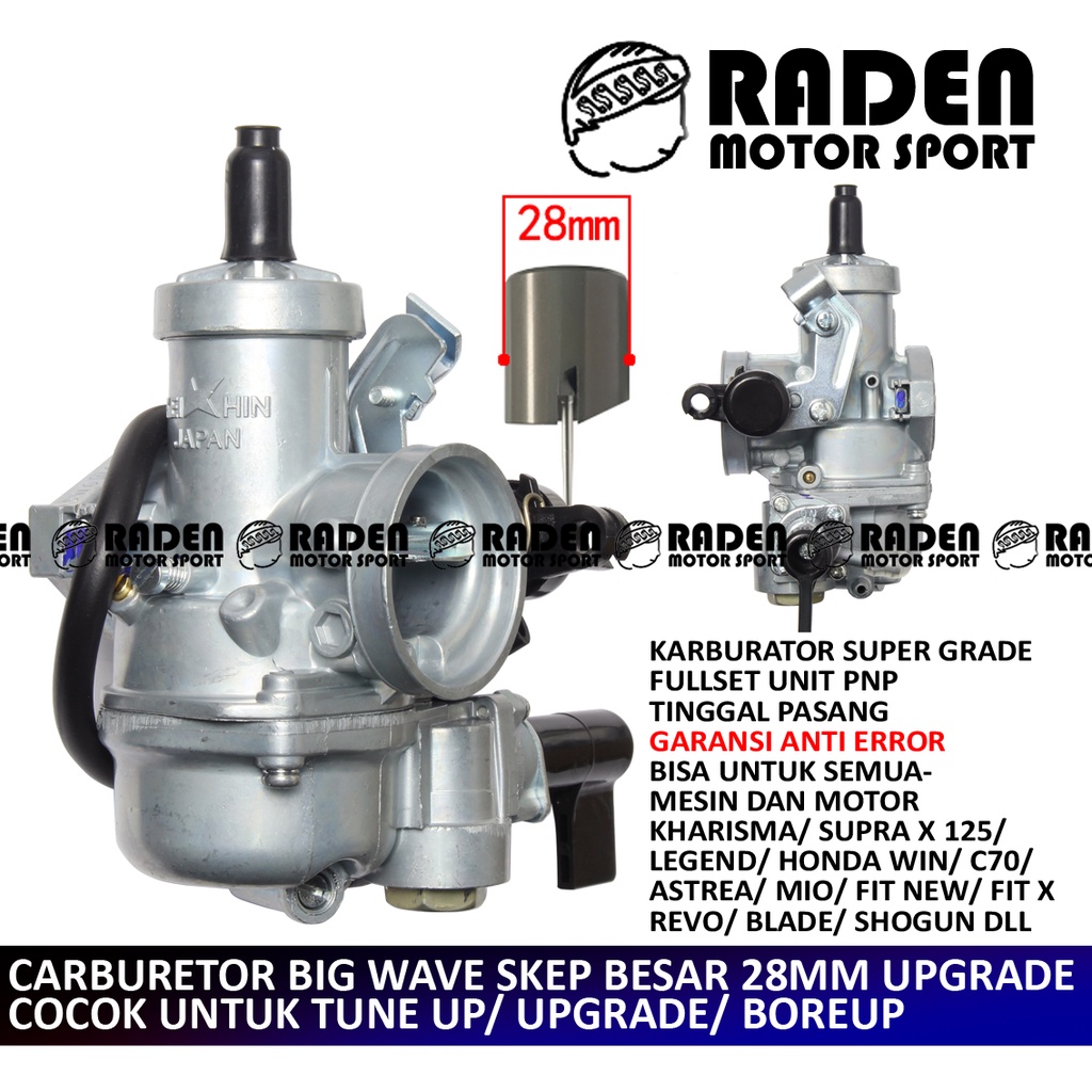 CARBURETOR SKEP UP GRADE POWER UP 24 28 MM 28MM SUPRA KARISMA SUPRA X 125 SUPRA FIT NEW FIT X FIT S MIO LEGEND REVO BLADE GT JARI ASTREA WIN C70B ผู้สนับสนุนขนาดใหญ่ของแท้ DRAG RACE BORE UP BOREUP SKEP 28 MM