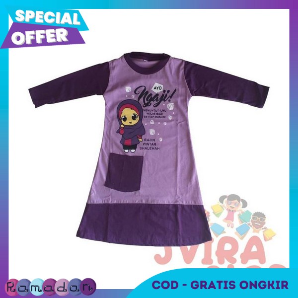 ล่าสุด Gamis ชุด 2024 Ansk Pwreempuan Muslimah ชุด Anaj Gsmis Lebaran Snak ชุดเด็ก Gamus Qnak Eid al