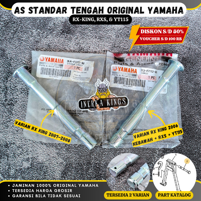 RXK RXS YT115 เพลาขาตั้งกลาง 2 ตัว 37J-F7112-01 3KA-F7112-00