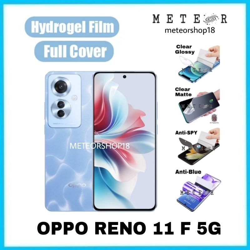 Oppo RENO 11F 11F 5G ไฮโดรเจล ด้านหน้า ด้านหลัง ตัวป้องกันกล้อง ป้องกันรอยขีดข่วน สีฟ้า SPY MATTE แวววาว