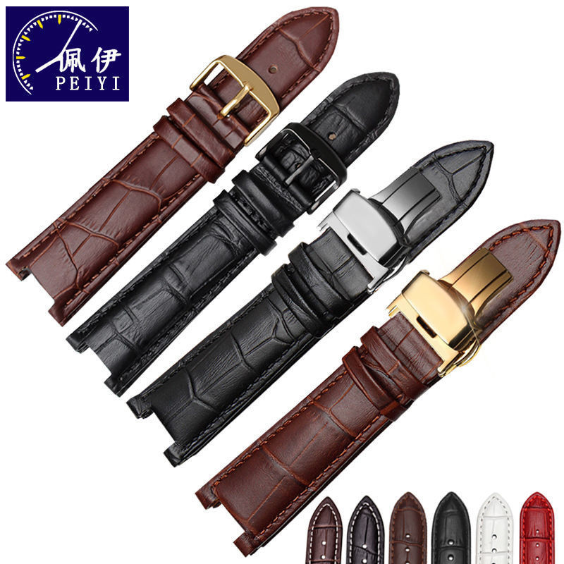 เหมาะสําหรับ GC สายหนังแท้ผู้ชายผู้หญิง GUCCI สายนาฬิกา GUESS GUCCI สายนาฬิกา Pasha Notch สายคล้อง