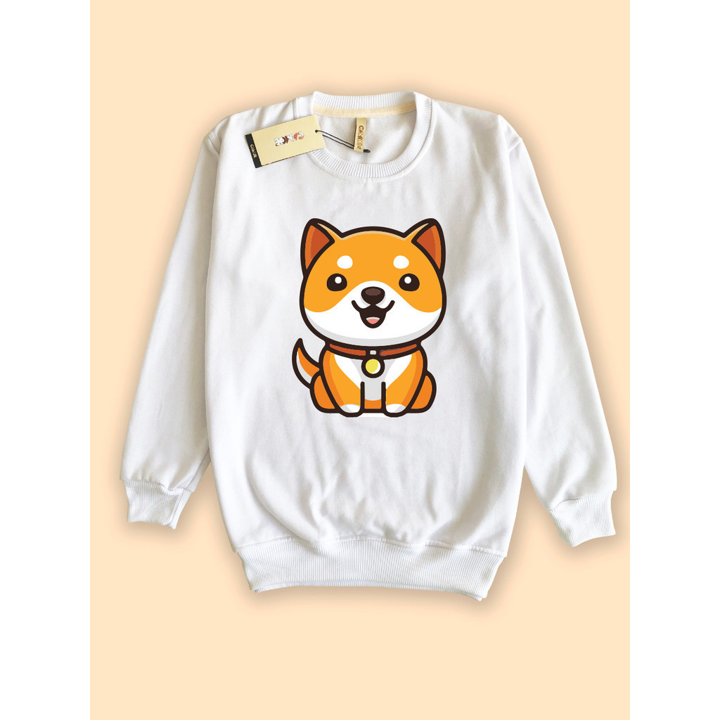 เสื้อสเวตเตอร์ Camo Crewneck Crypto Meme Coin Baby Doge