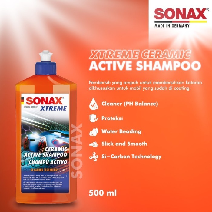 Sonax 259200 Xtreme Ceramic Active Shampoo 500ml, แชมพูติดรถยนต ์