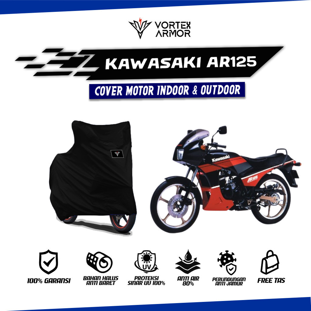 ผ้าคลุมมอเตอร์ไซค์ Kawasaki AR 125 / ผ้าคลุมมอเตอร์ไซค์ Kawasaki AR125 / ผ้าคลุม Kawasaki AR 125