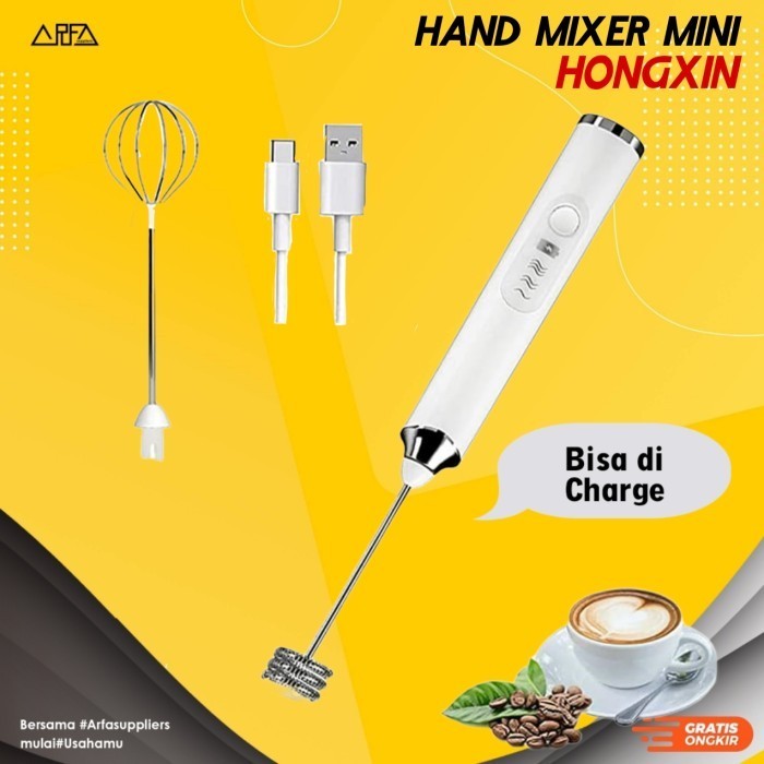 Hand MIXER MINI 2 IN 1 เครื ่ องตีไข ่ WHISK MILK FROTHER - HONGXIN