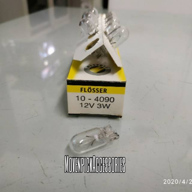 ORIGINAL T10 12V 3W 4090 FLOSSER BULB - CONTENTS 10 ชิ้น