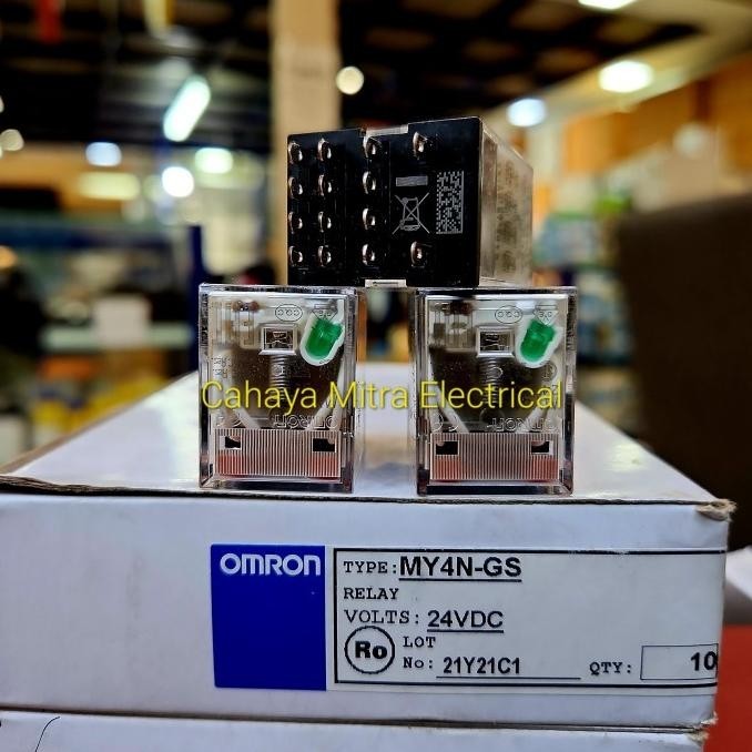 Omron My4N-Gs 24 Vdc รีเลย์ + ซ็อกเก็ต / Omron My4N 24Vdc 14Pin เดิมประหยัด