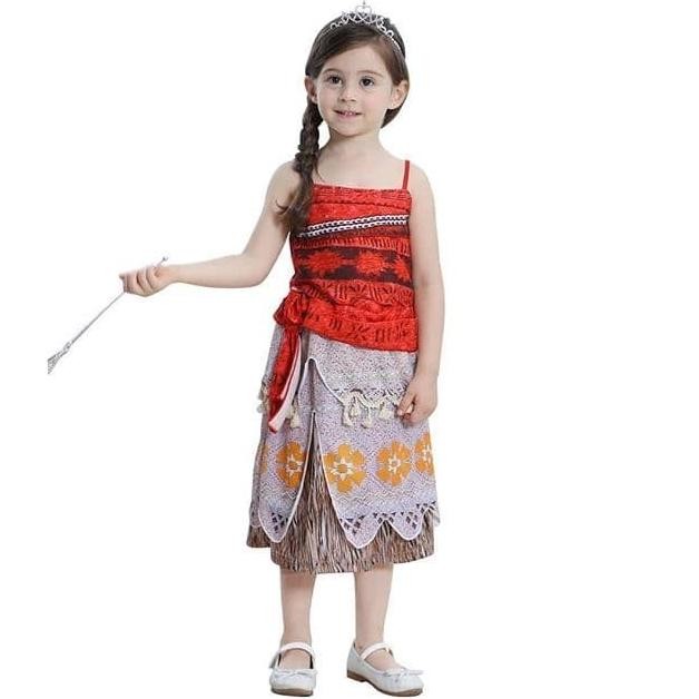 โตเกียวเบอร์รี่ MOANA SET GIRLS CLOTHES PRINCESS PARTY COSTUME AS01