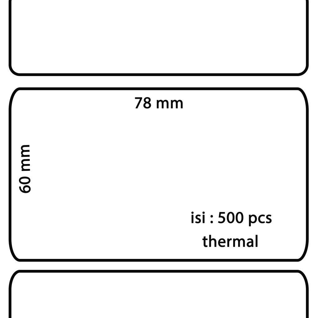 XPrinter XP-360B ขนาดฉลากบาร์โค้ด 78 X 60 (1 เส้น) THERMAL 78X60 MM