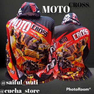 . เสื้อยืดมีฮู้ด พิมพ์ลาย MOTTOCROSS JERSEY เต็มตัว สําหรับขี่รถจักรยานยนต์