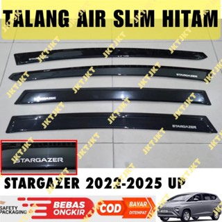 Hyundai Stargazer Gutter 2022 2023 2024 2025 ที่บังแดดด้านข้าง แบบบาง สีดํา