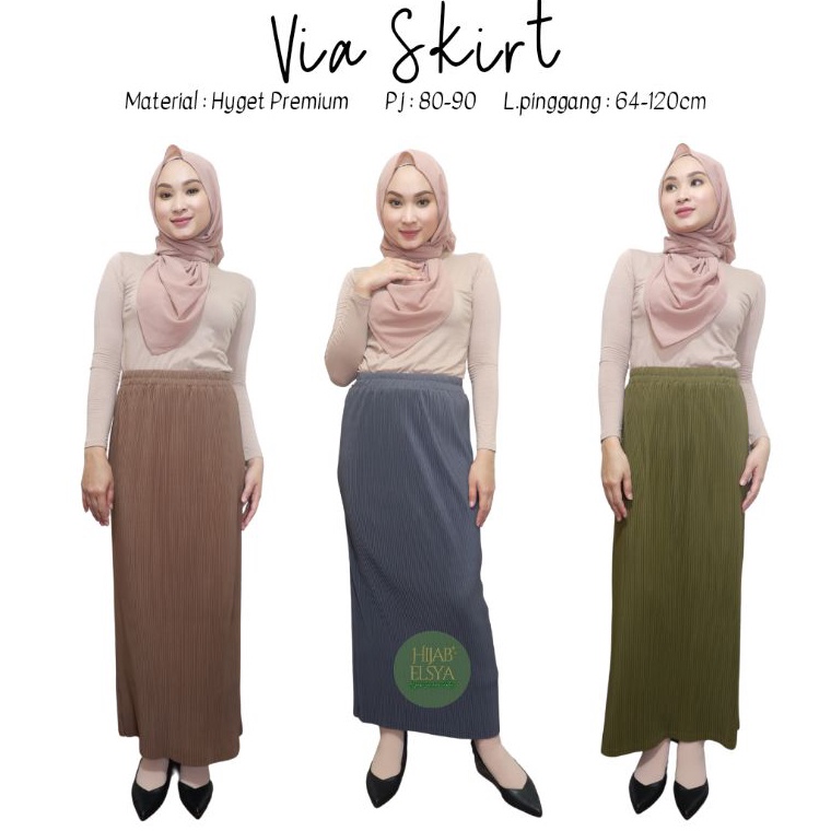 น่าสนใจ.. HIJABELSYA - PLISKET SPAN SKIRT, STRIP SPAN SKIRT / VIA SKIRT PLISKET SPAN SKIRT